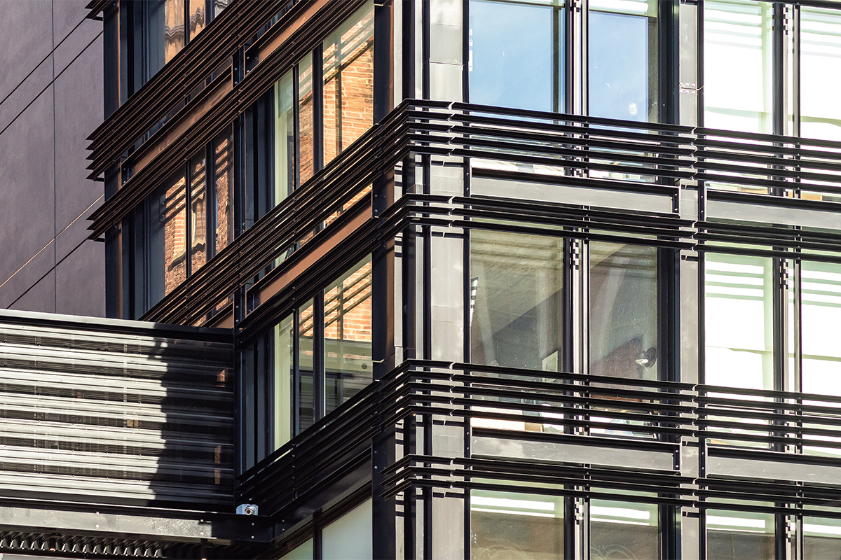 Moxy Hotel in Washington, D.C. with INTUS Arcade STC 45/OITC 38 steel reinforced polymer windows